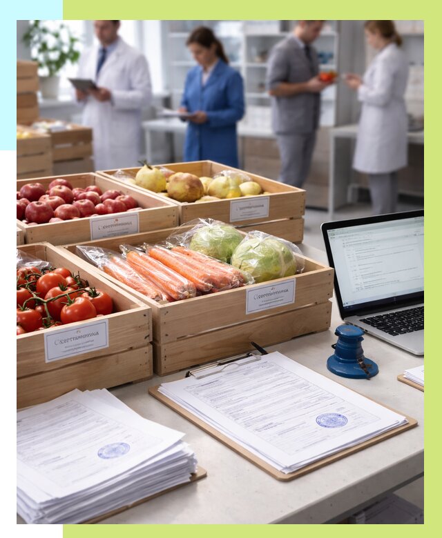 Сертификация овощей и фруктов в Владимире от 8819 р. | Алешин-Вдм